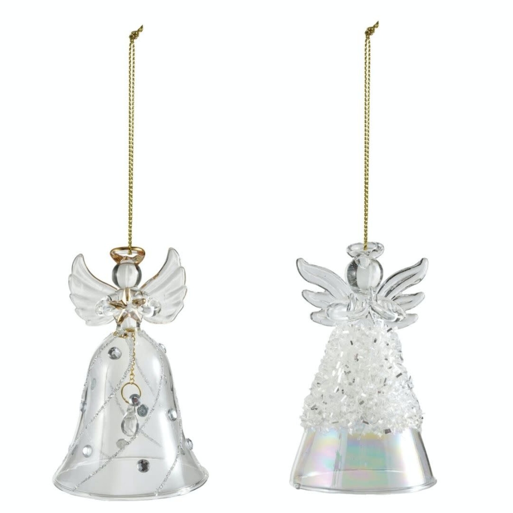 m. lynne designs glass angel ornament