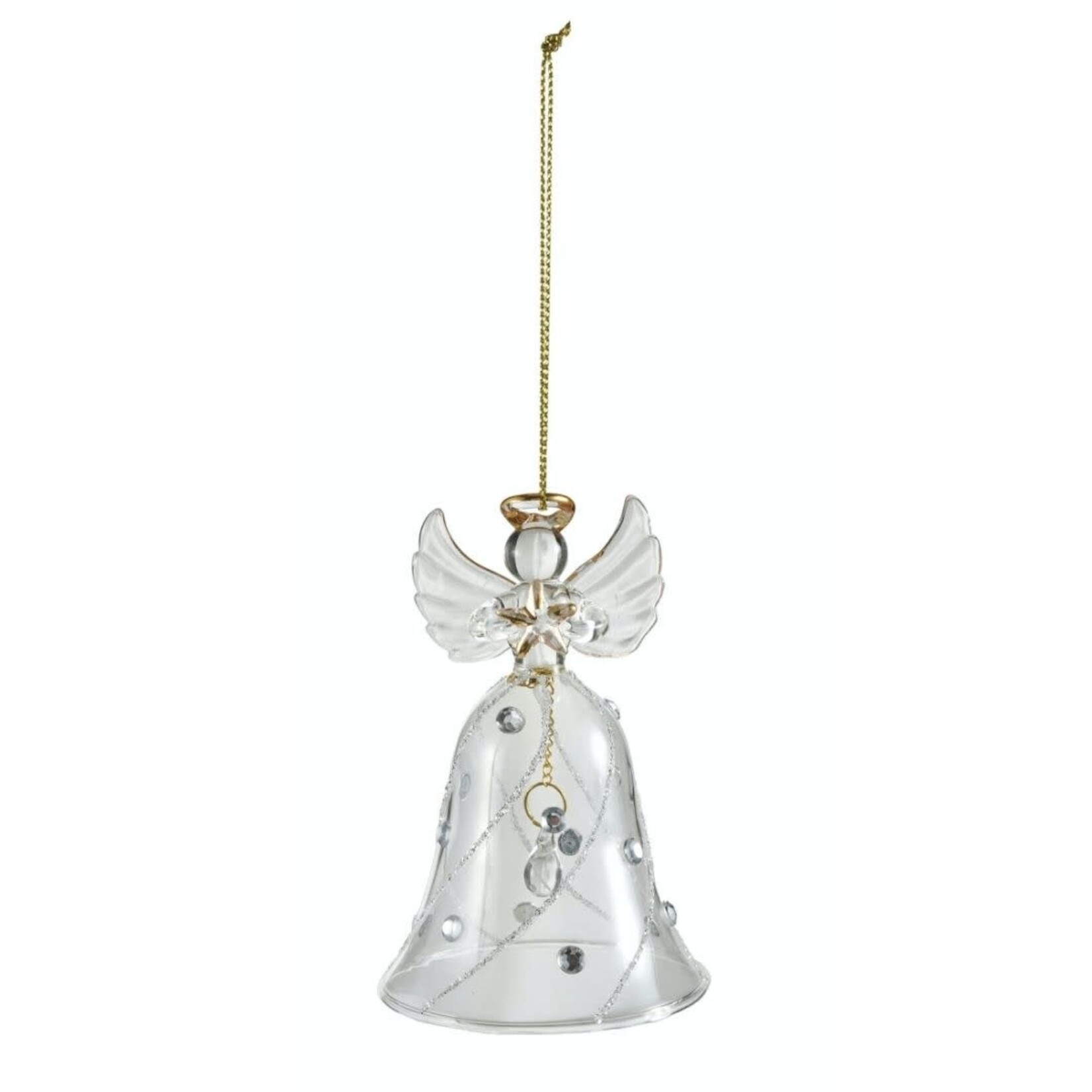m. lynne designs glass angel ornament