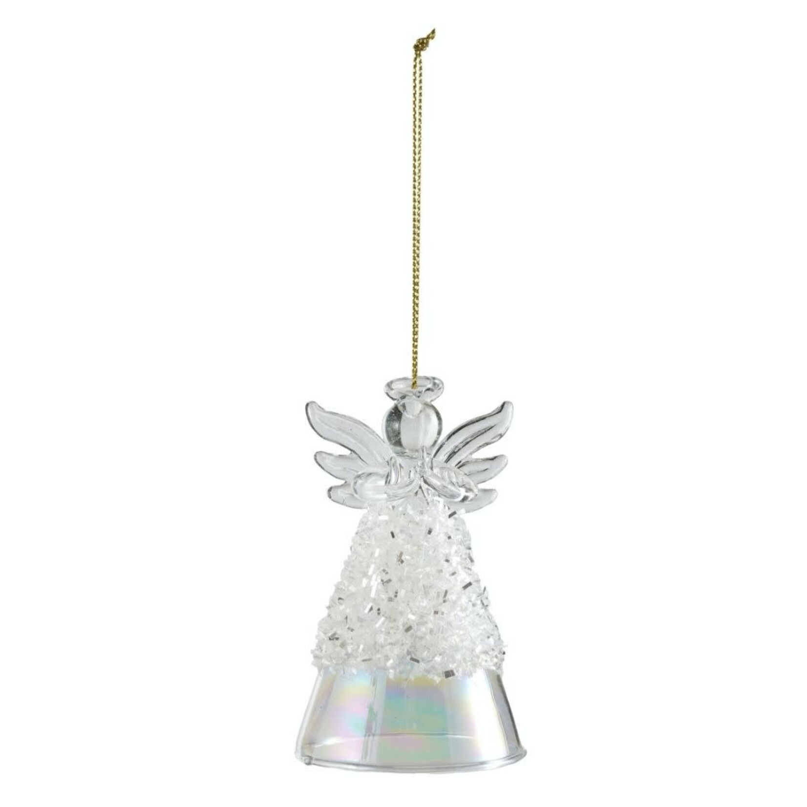 m. lynne designs glass angel ornament