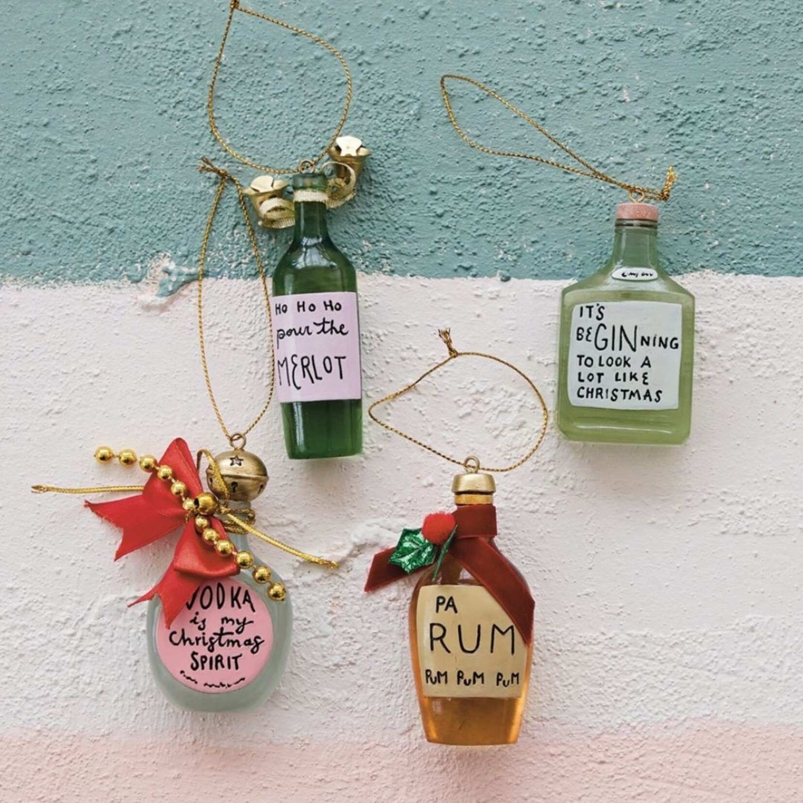 m. lynne designs cocktail bottle ornament