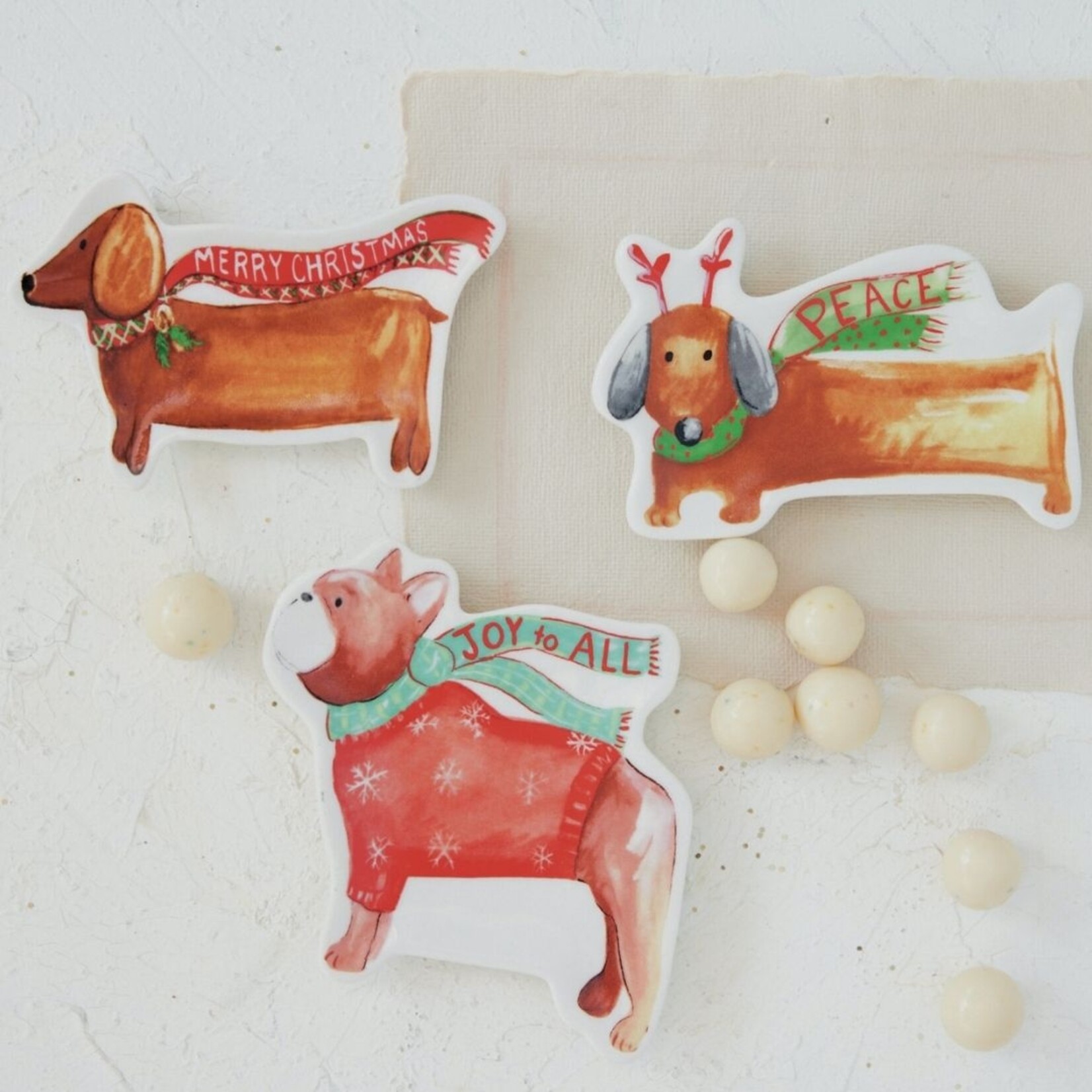 m. lynne designs christmas dog trinket dish