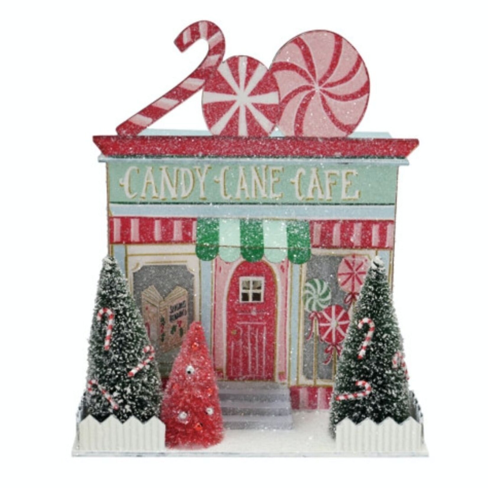 m. lynne designs lighted paper christmas village store