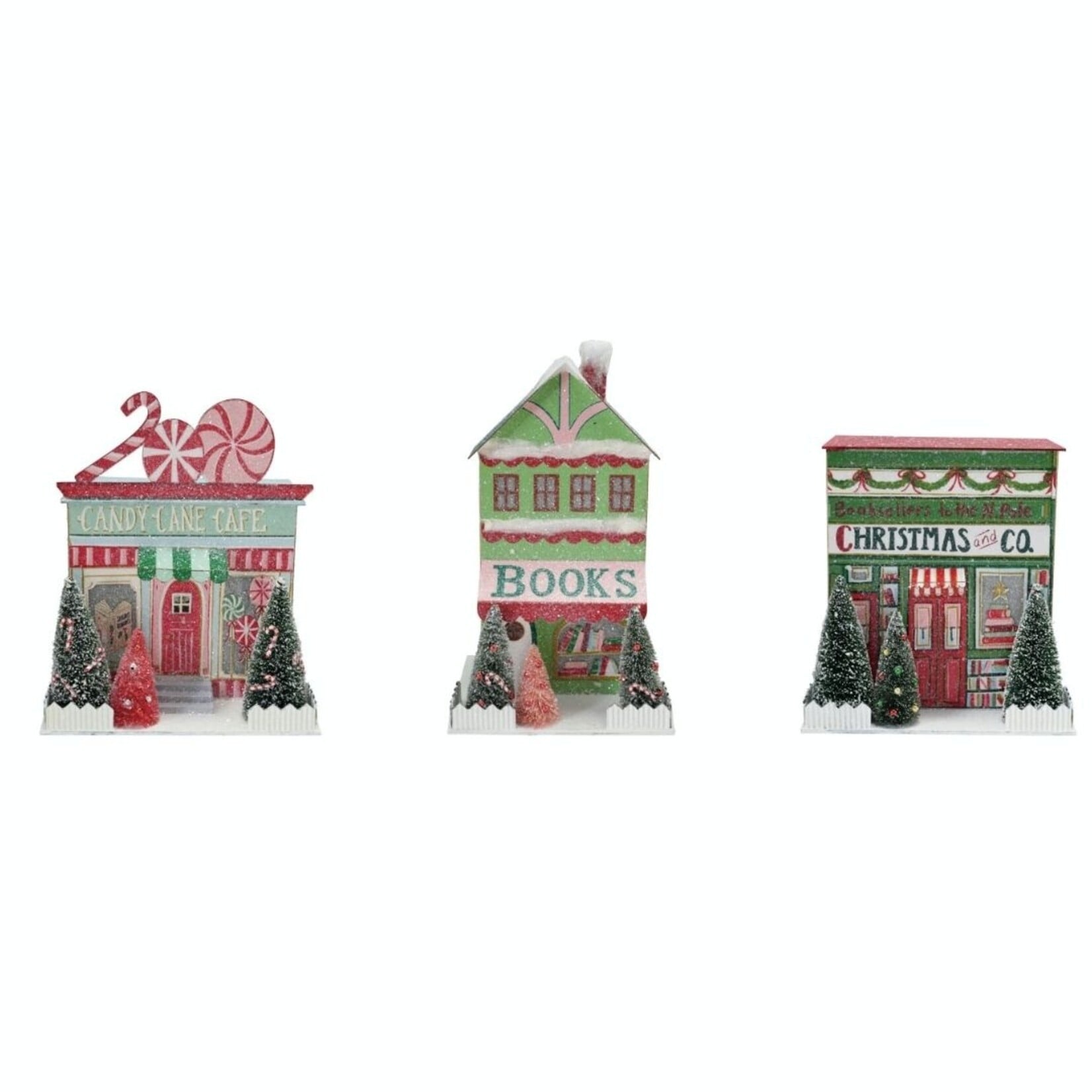 m. lynne designs lighted paper christmas village store