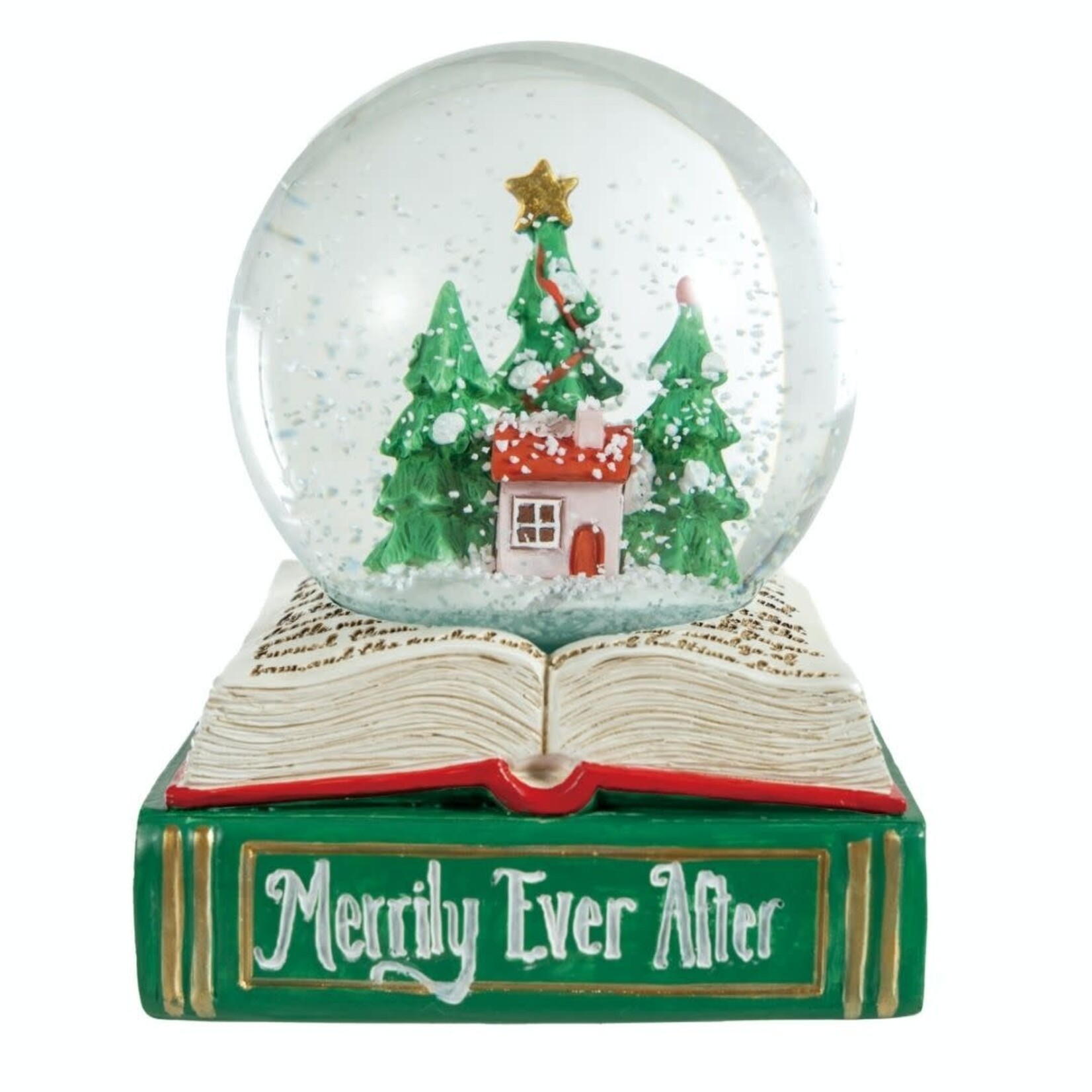 m. lynne designs merrily ever after snow globe with light