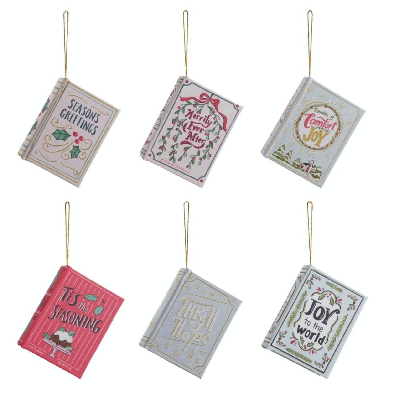 m. lynne designs canvas christmas book ornament