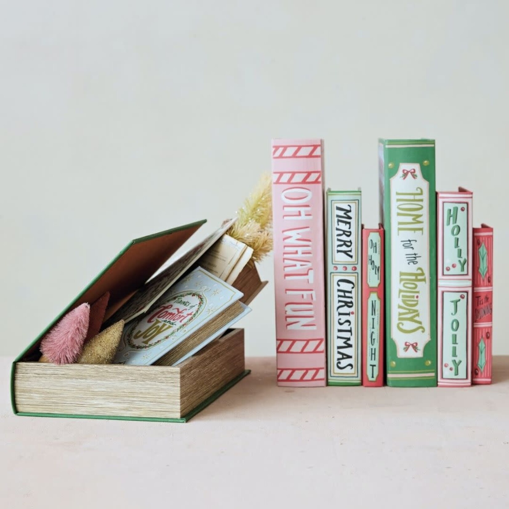 m. lynne designs christmas canvas book storage box