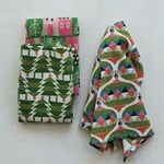 m. lynne designs colorful cotton waffle weave christmas tea towel
