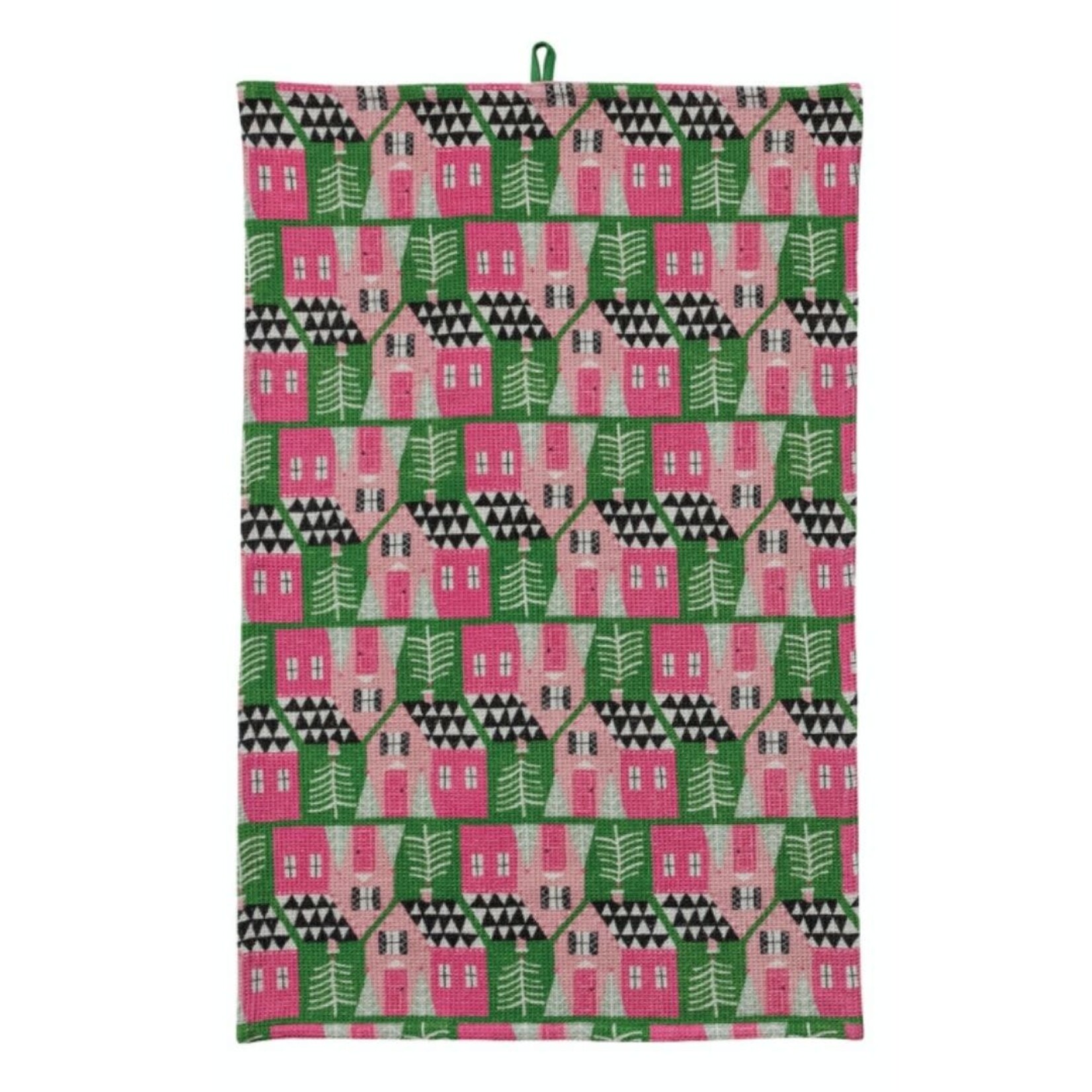 m. lynne designs colorful cotton waffle weave christmas tea towel