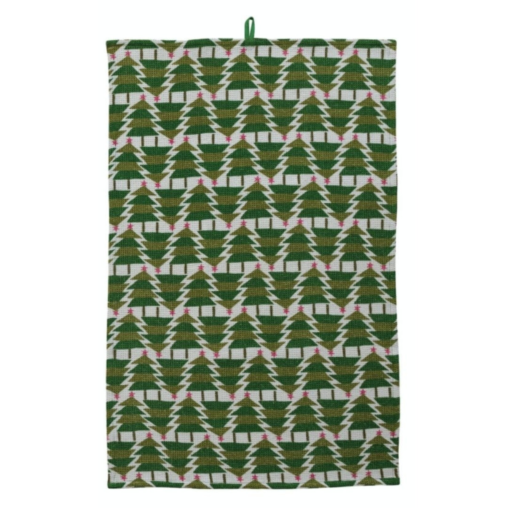 m. lynne designs colorful cotton waffle weave christmas tea towel