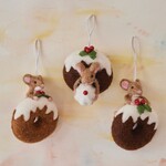 m. lynne designs felt mouse with doughnut ornament