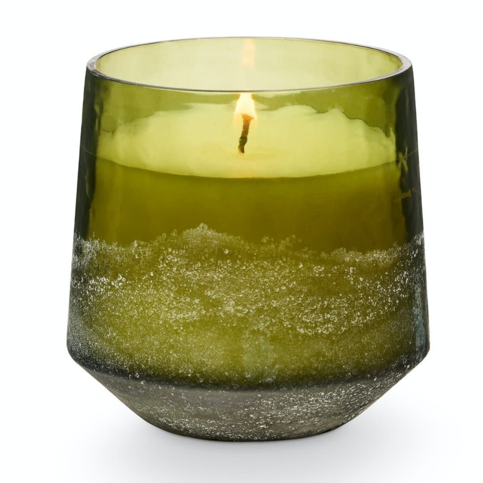 m. lynne designs balsam & cedar baltic glass candle