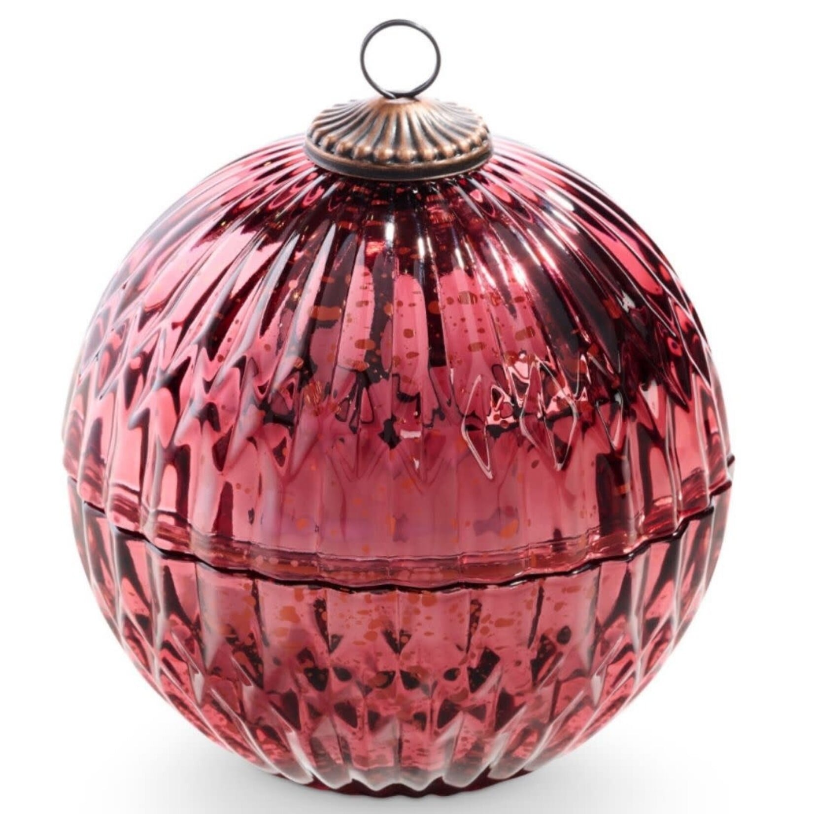m. lynne designs red balsam and cedar mercury ornament candle