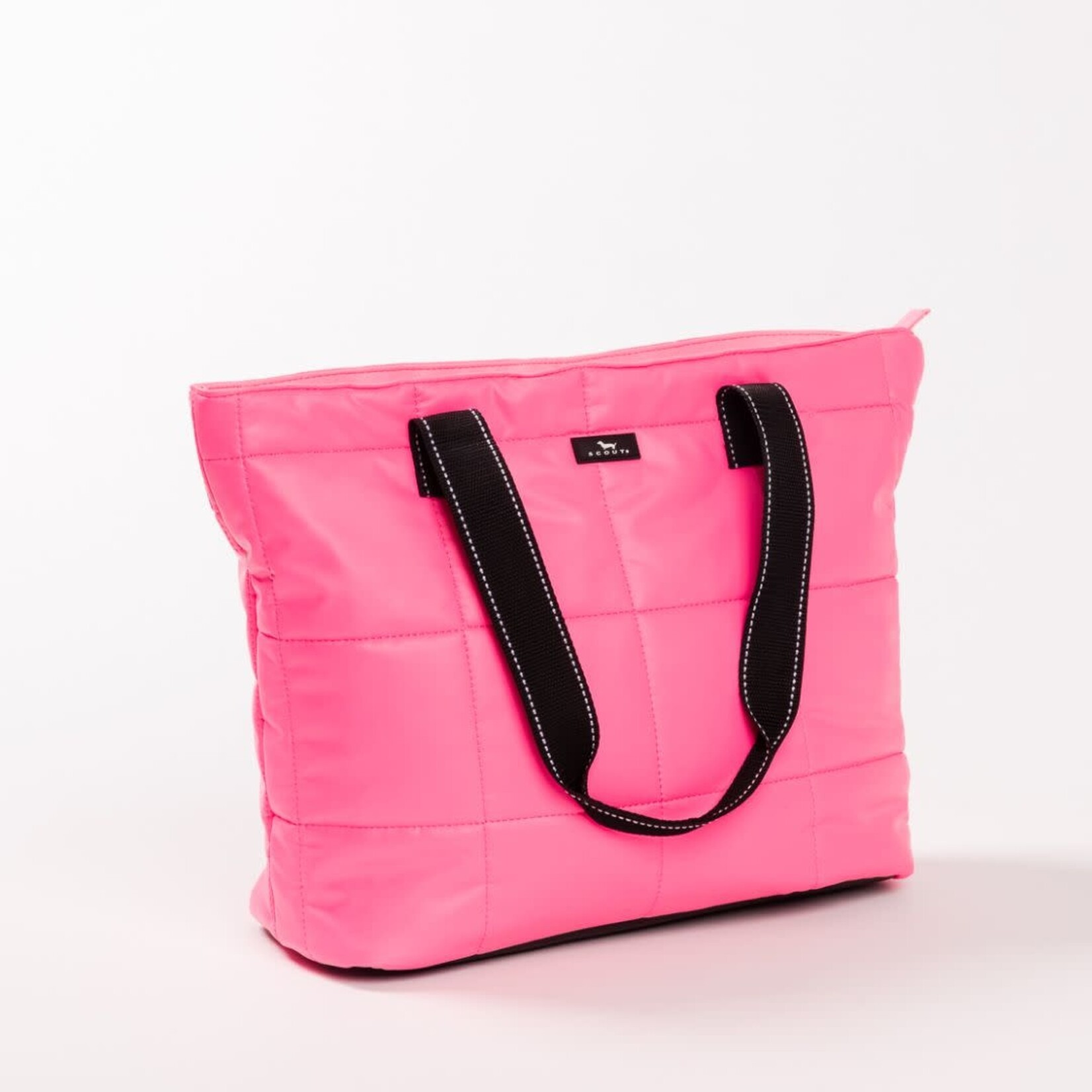 SCOUT Bags pop pink box quilted layover tote