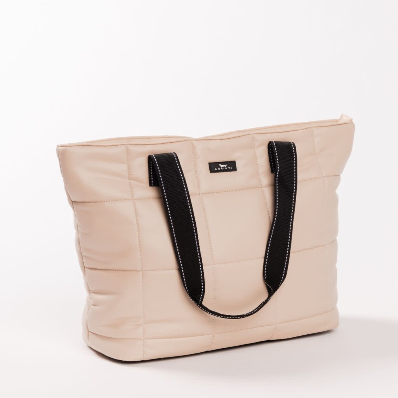 SCOUT Bags putty box quilted layover tote