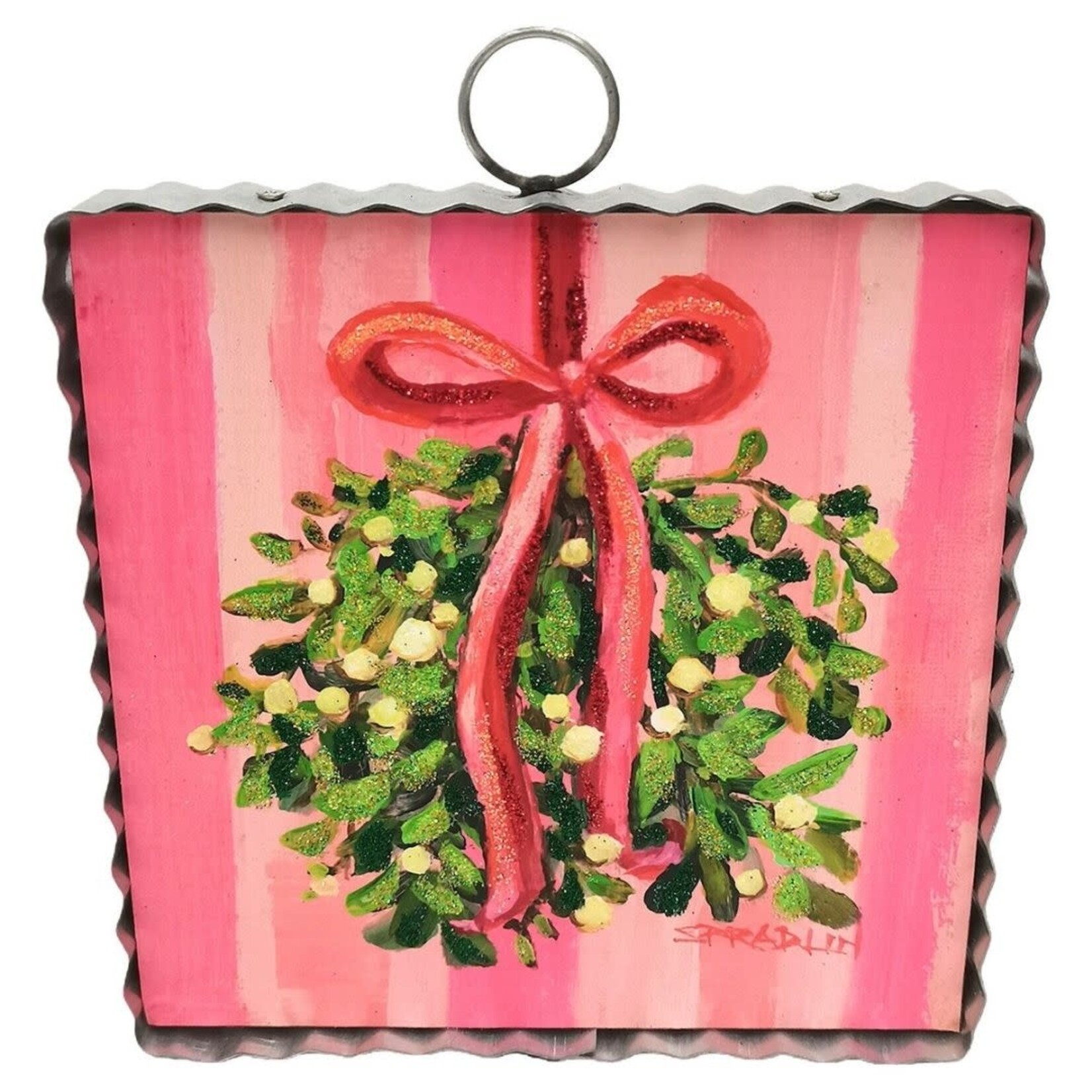 the round top collection mistletoe charm