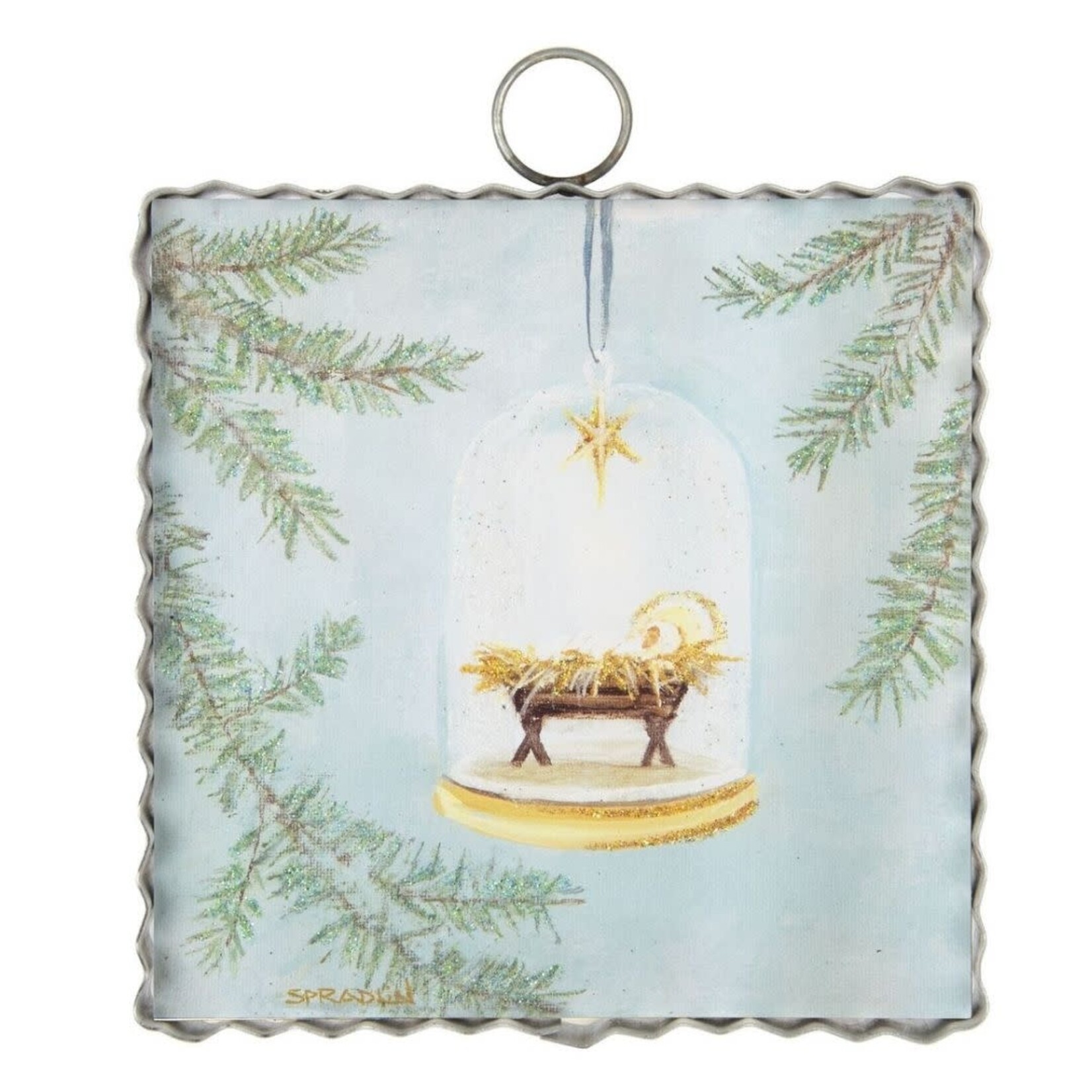 the round top collection baby Jesus ornament charm
