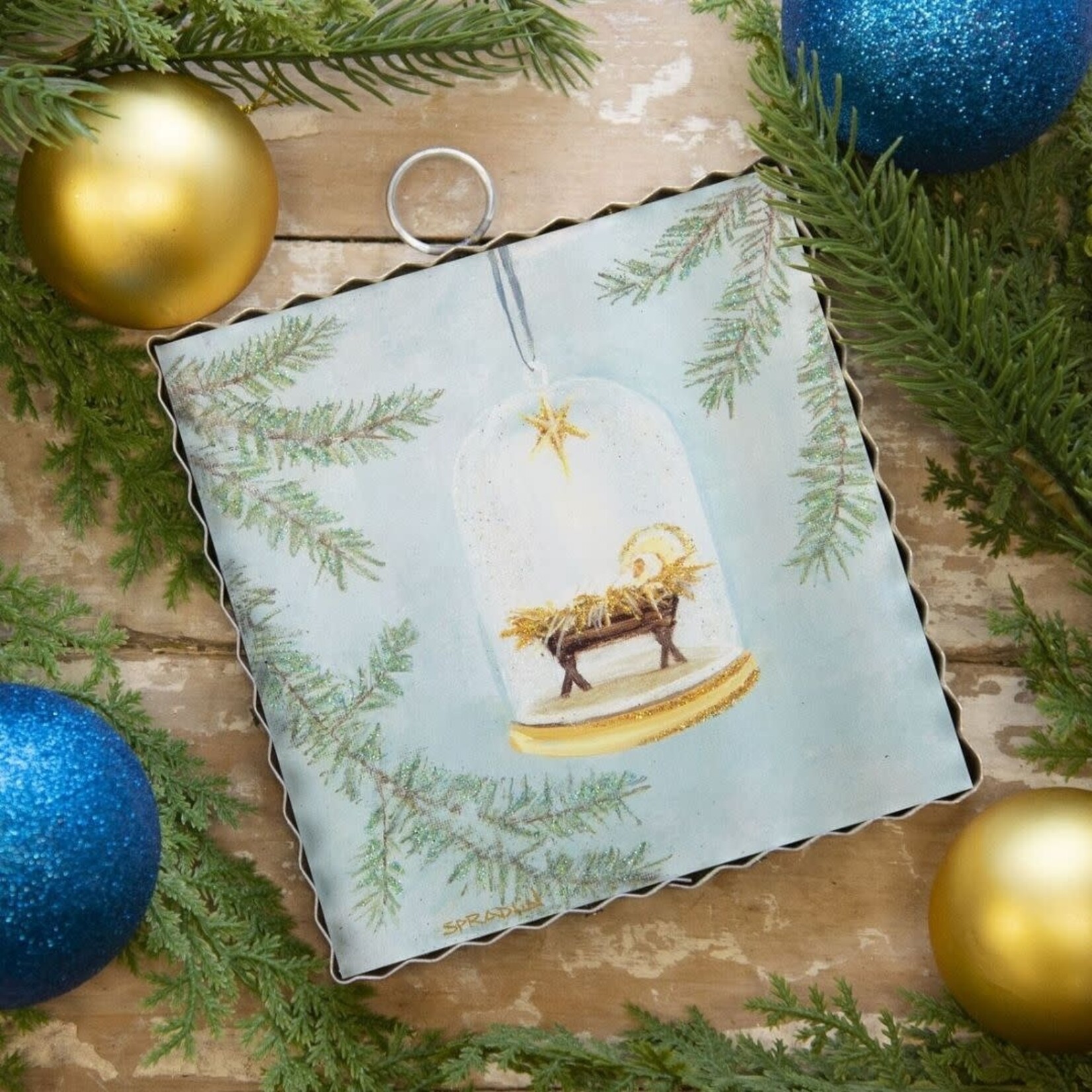 the round top collection baby Jesus ornament charm