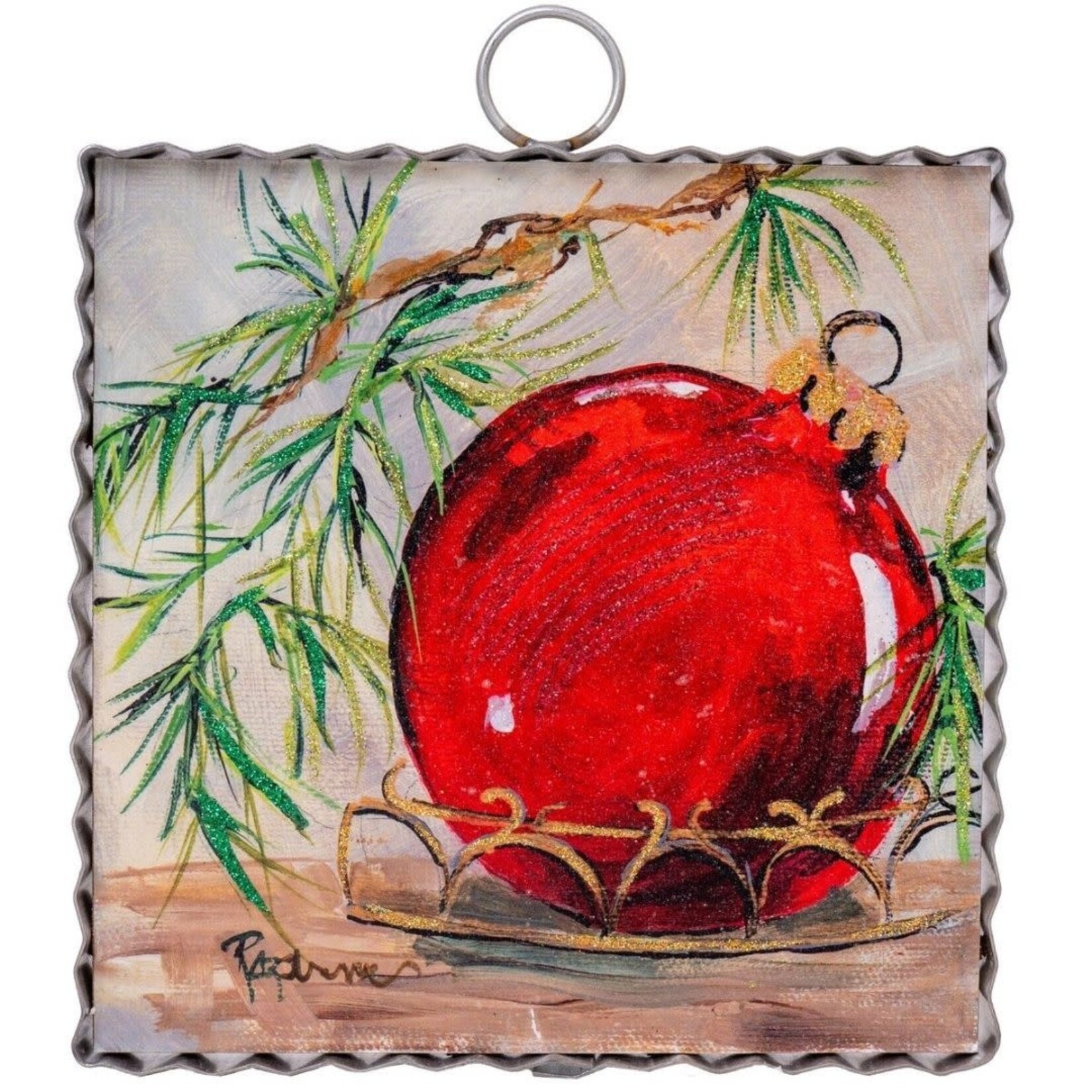 the round top collection red ornament charm