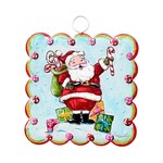the round top collection scallop belly laugh santa with gifts charm