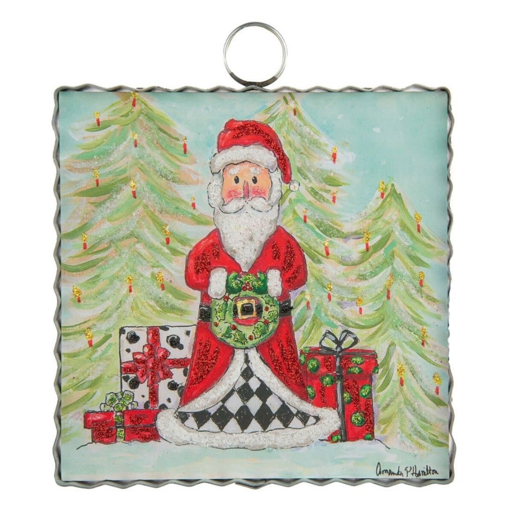the round top collection elegant santa charm