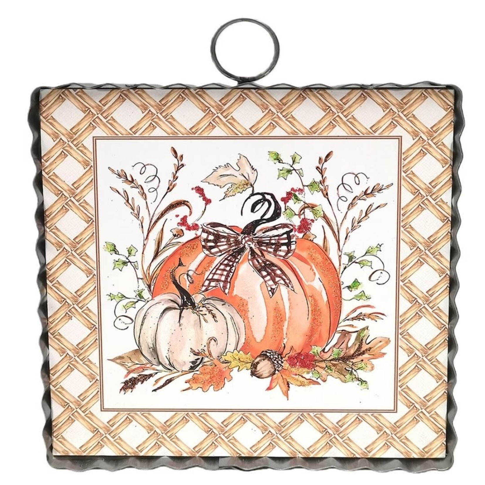 the round top collection festive pumpkin charm