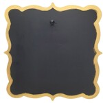 the round top collection black & gold scallop display board