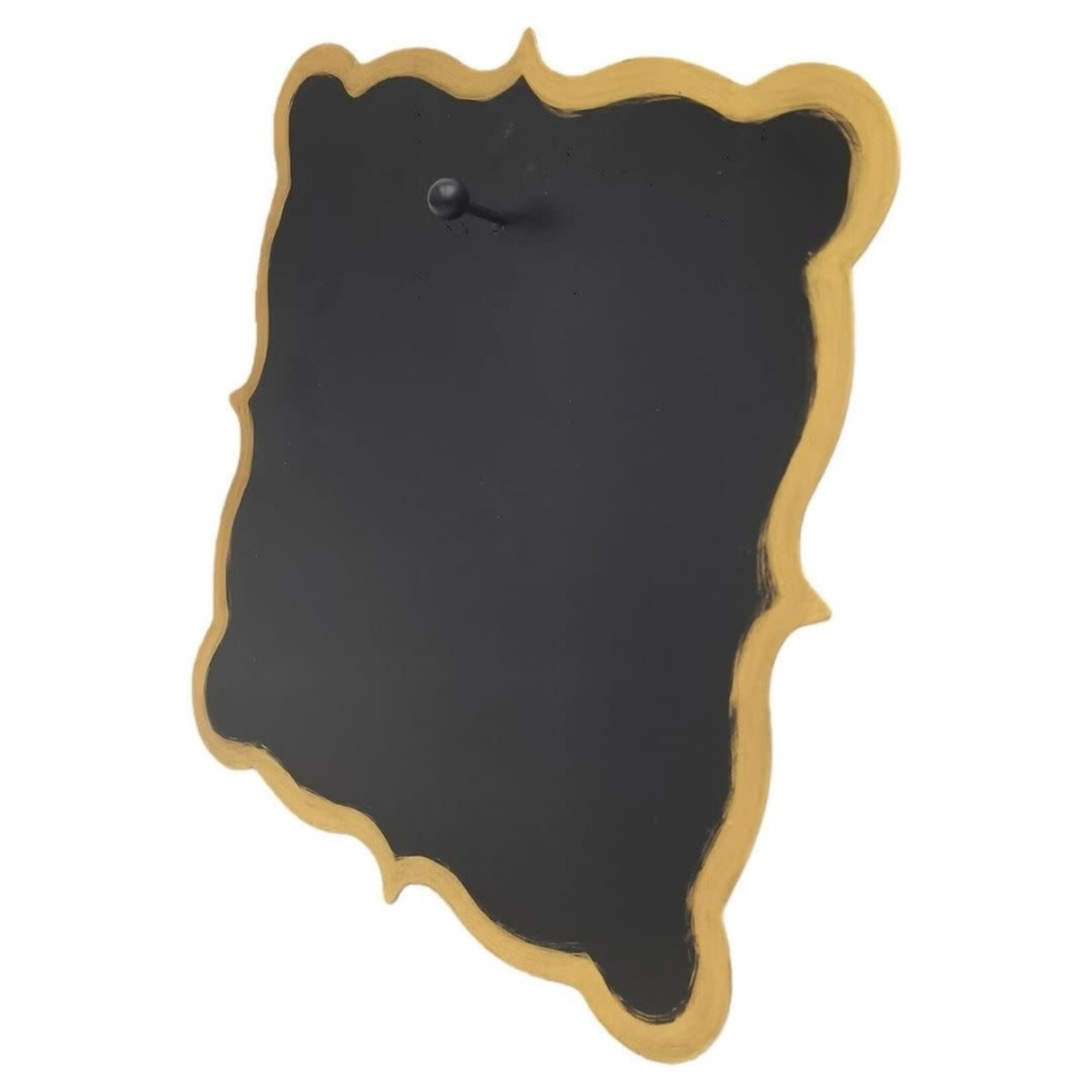 the round top collection black & gold scallop display board