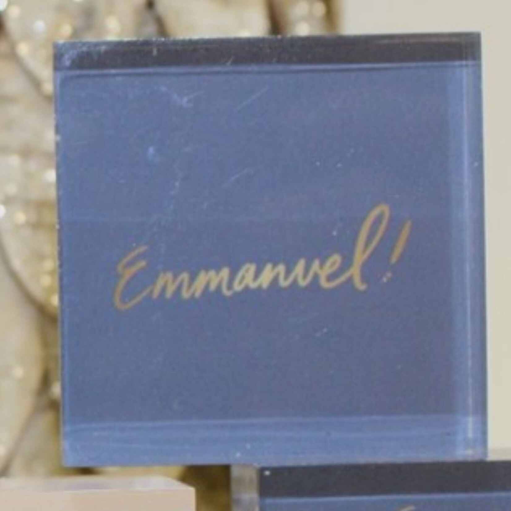 m. lynne designs holiest night acrylic block
