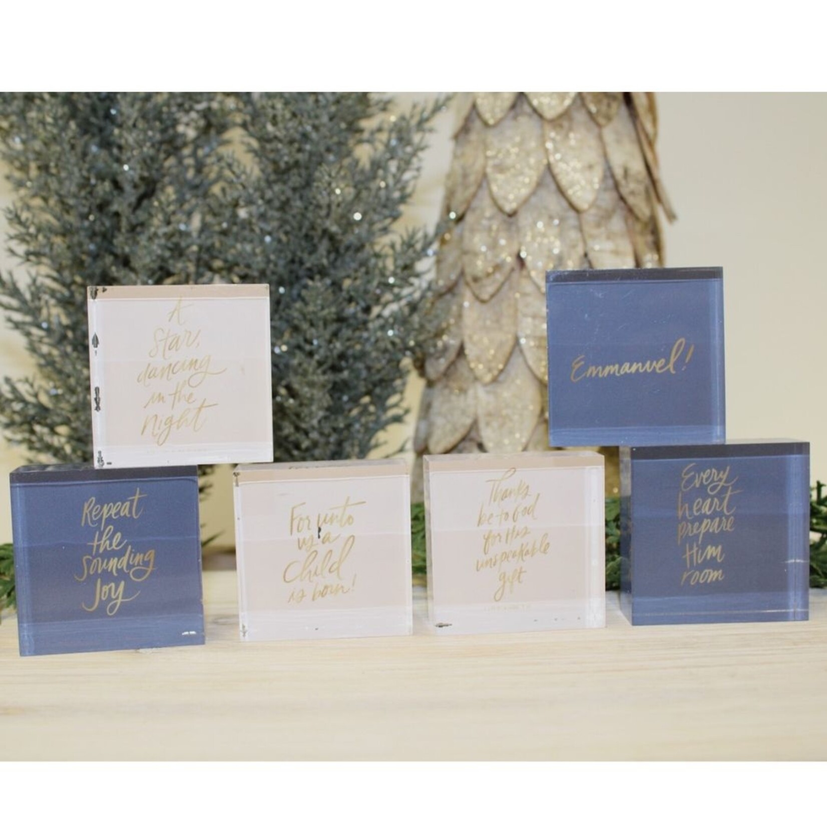 m. lynne designs holiest night acrylic block