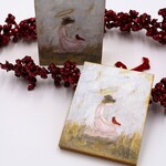 m. lynne designs angel with cardinal art block