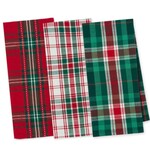m. lynne designs christmas plaid tea towel