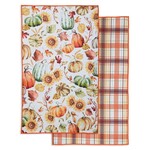 m. lynne designs harvest pumpkin dish towel