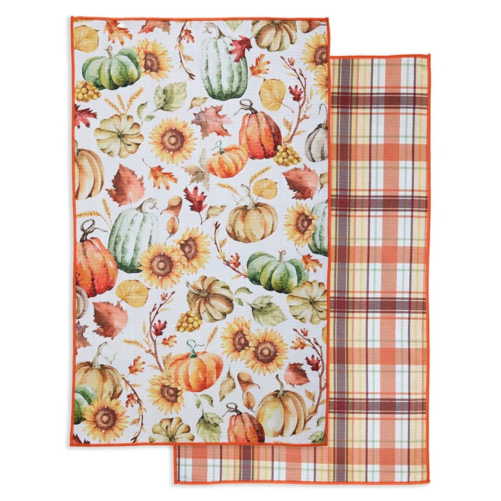 m. lynne designs harvest pumpkin dish towel