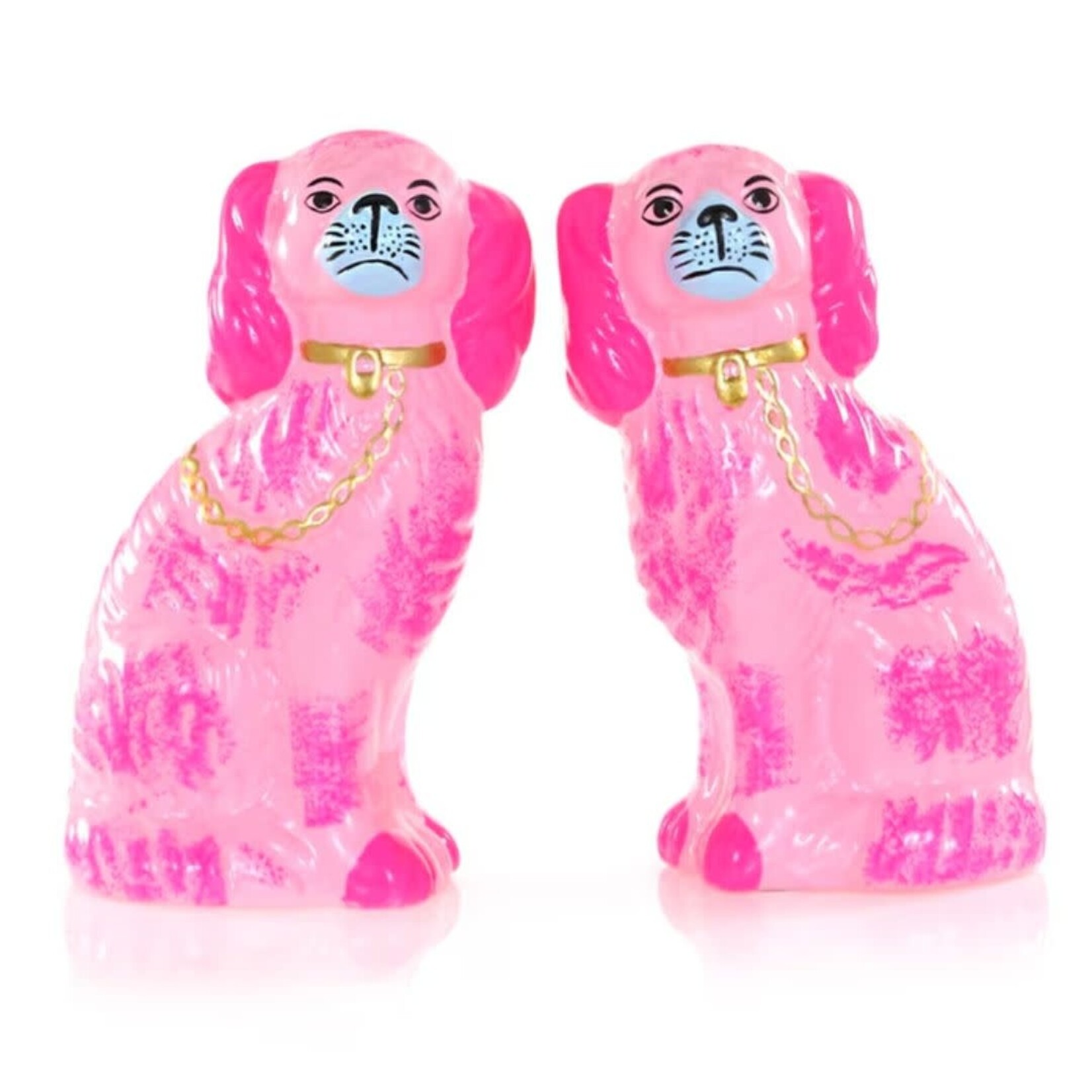 m. lynne designs neon pink staffordshire dog