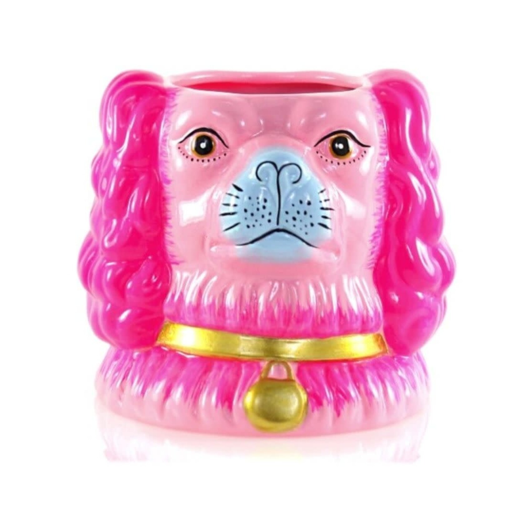 m. lynne designs pink staffordshire dog vase