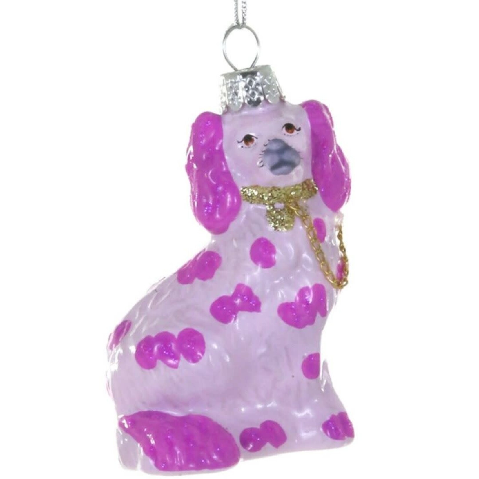 m. lynne designs pink staffordshire dog ornament