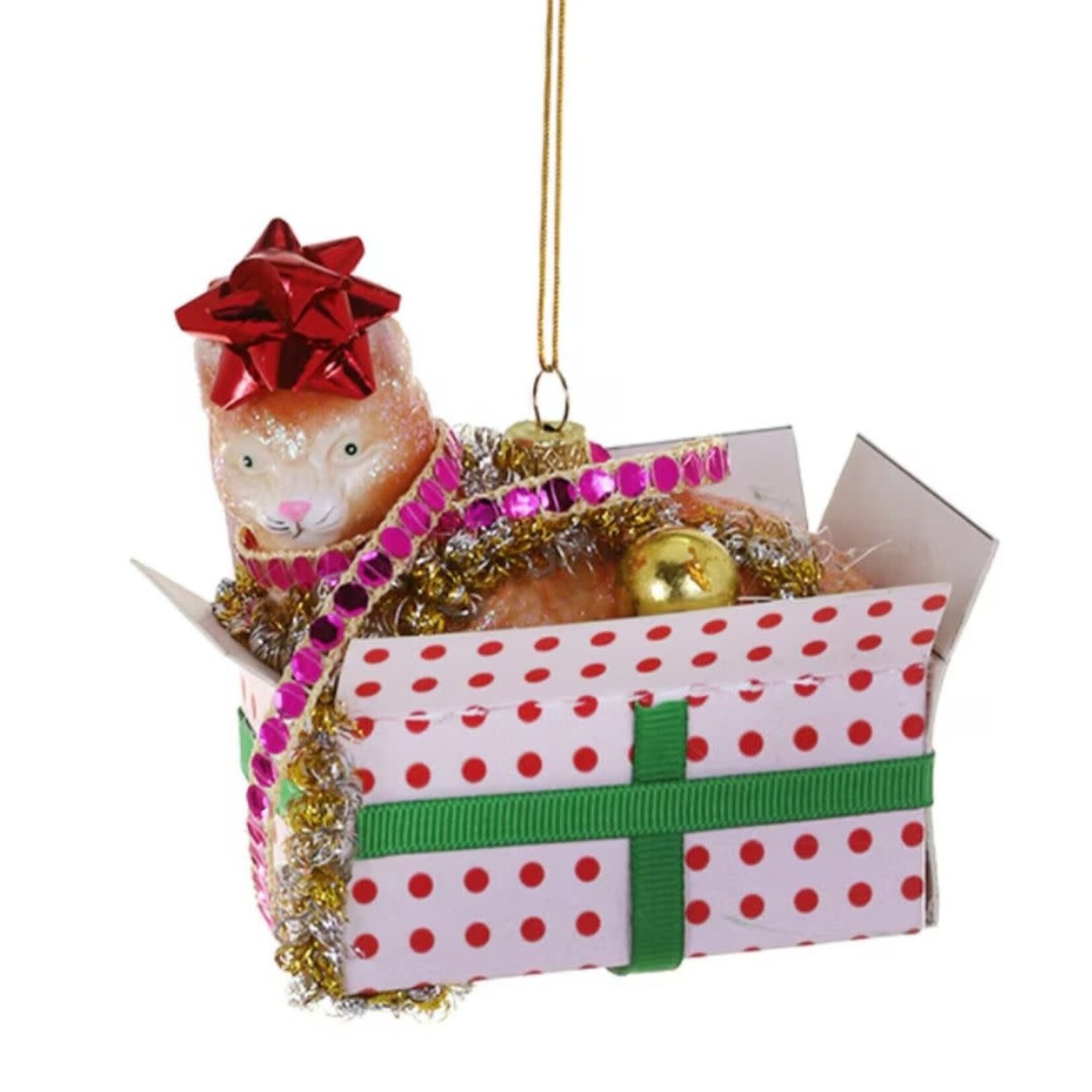 m. lynne designs christmas kitty ornament