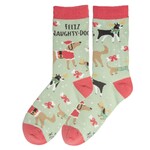 m. lynne designs feliz naughty dog socks