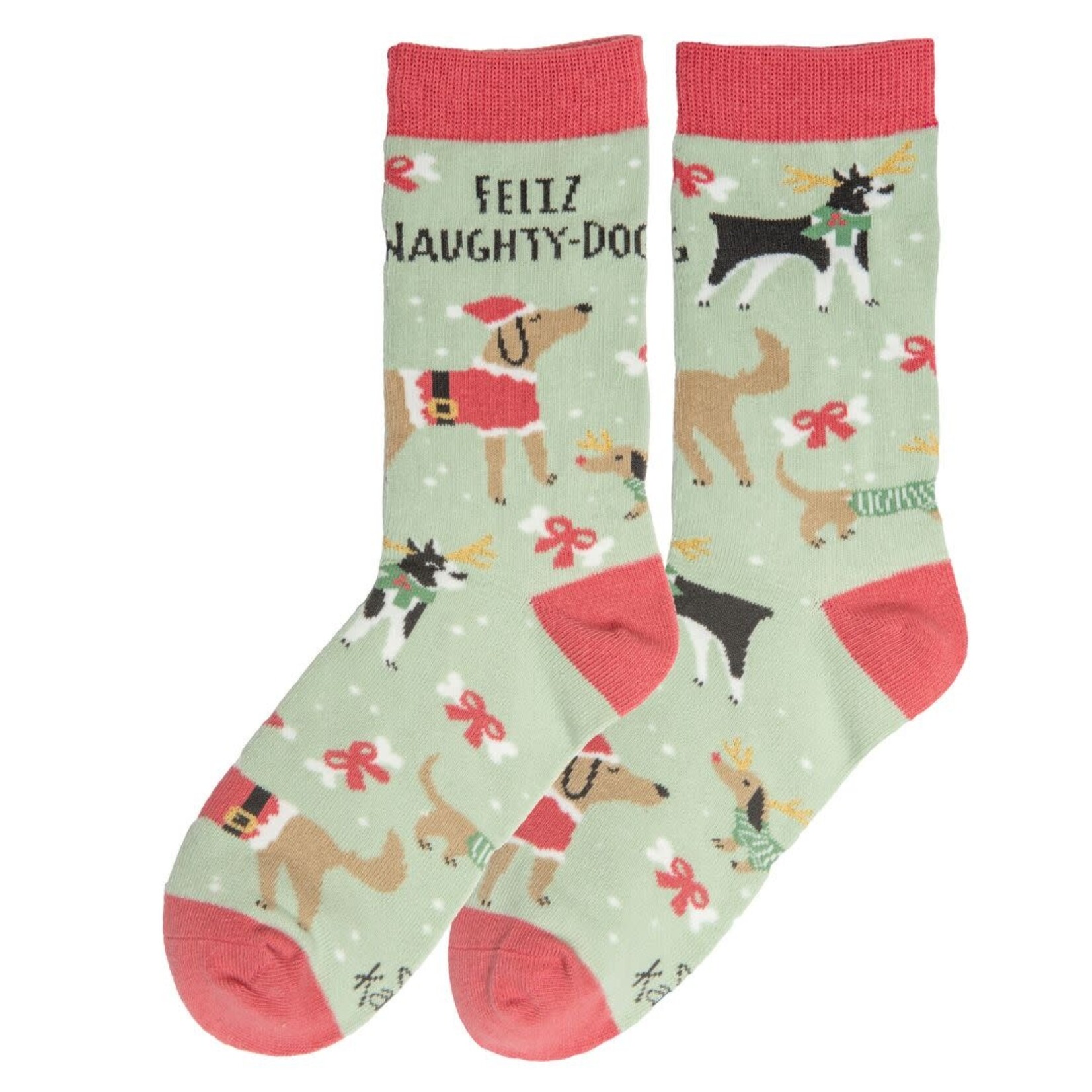 m. lynne designs feliz naughty dog socks