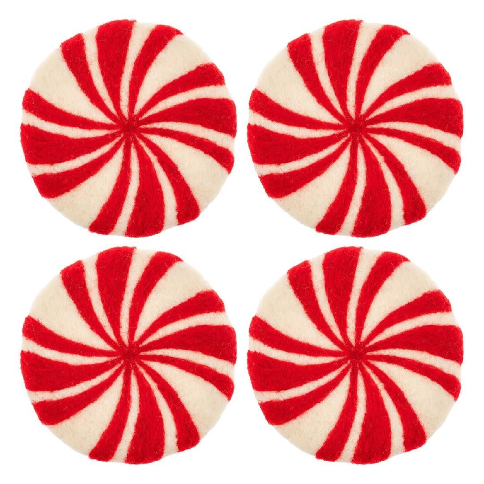 m. lynne designs felt peppermint coaster