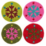 m. lynne designs felt retro snowflake coaster