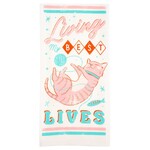 m. lynne designs diner cat lives tea towel