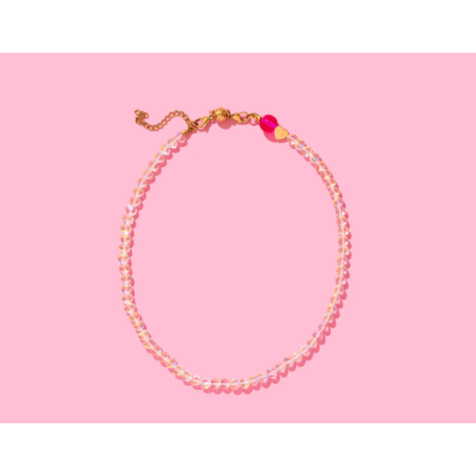 taylor elliott designs clear nora hearts necklace