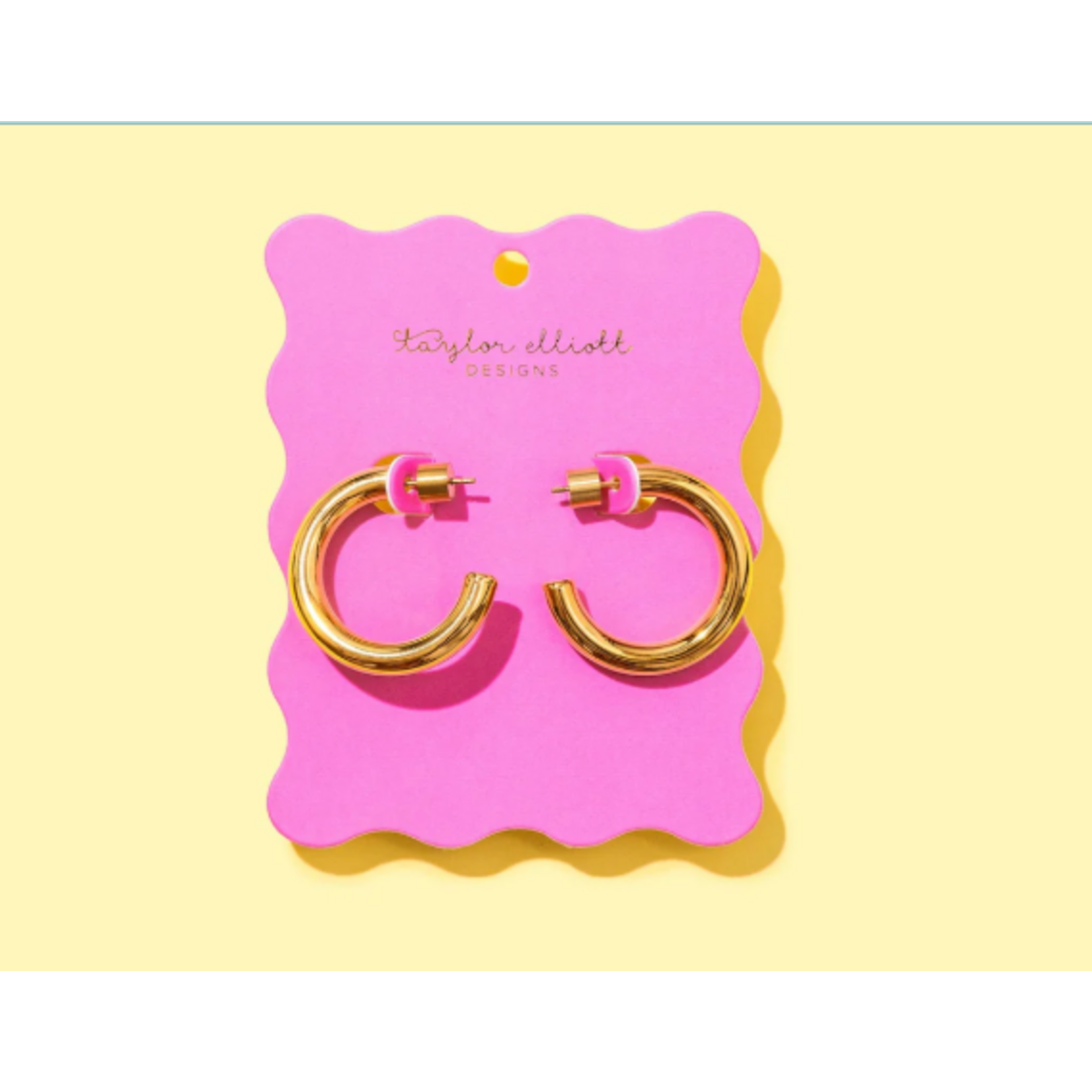 taylor elliott designs terry gold hoop medium earring