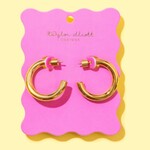 taylor elliott designs terry gold hoop medium earring