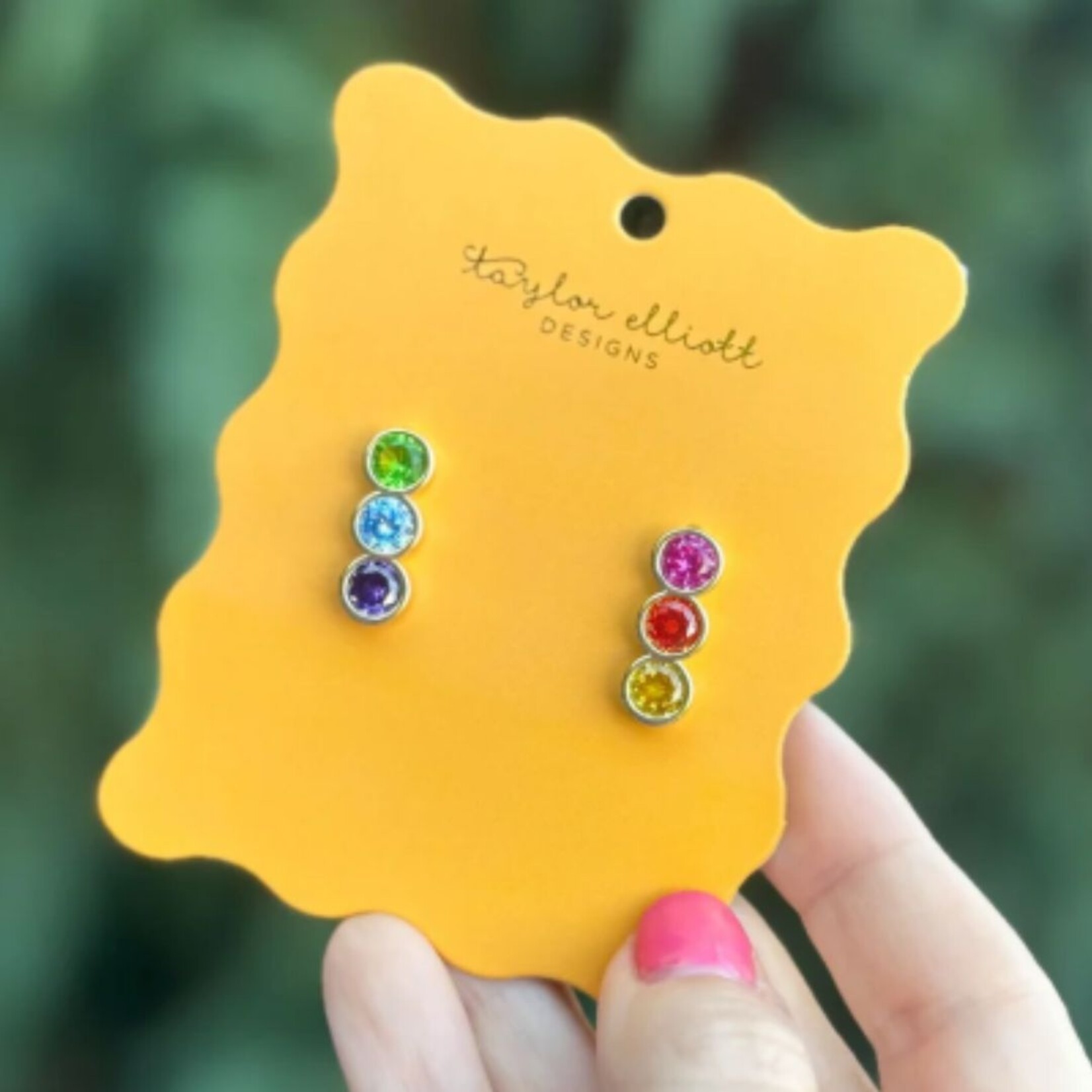 taylor elliott designs claire drop colorful earrings