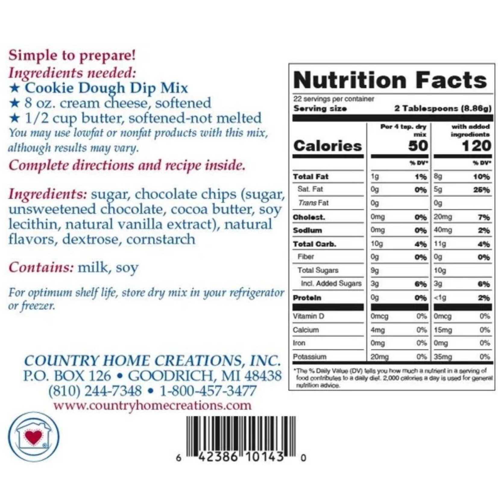 m. lynne designs cookie dough dip mix