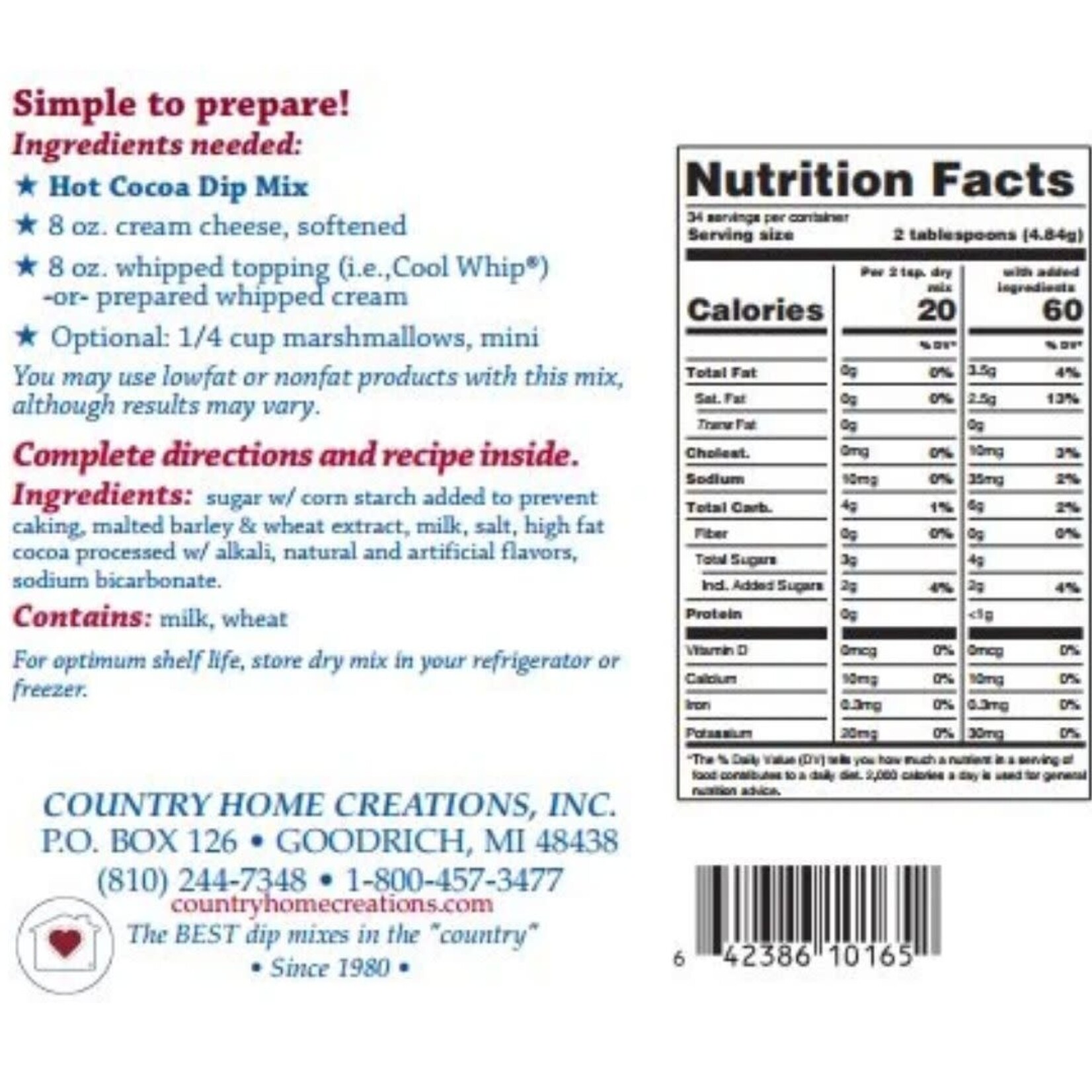 m. lynne designs hot cocoa dip mix