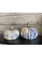 Blue & White Marbled Pumpkin