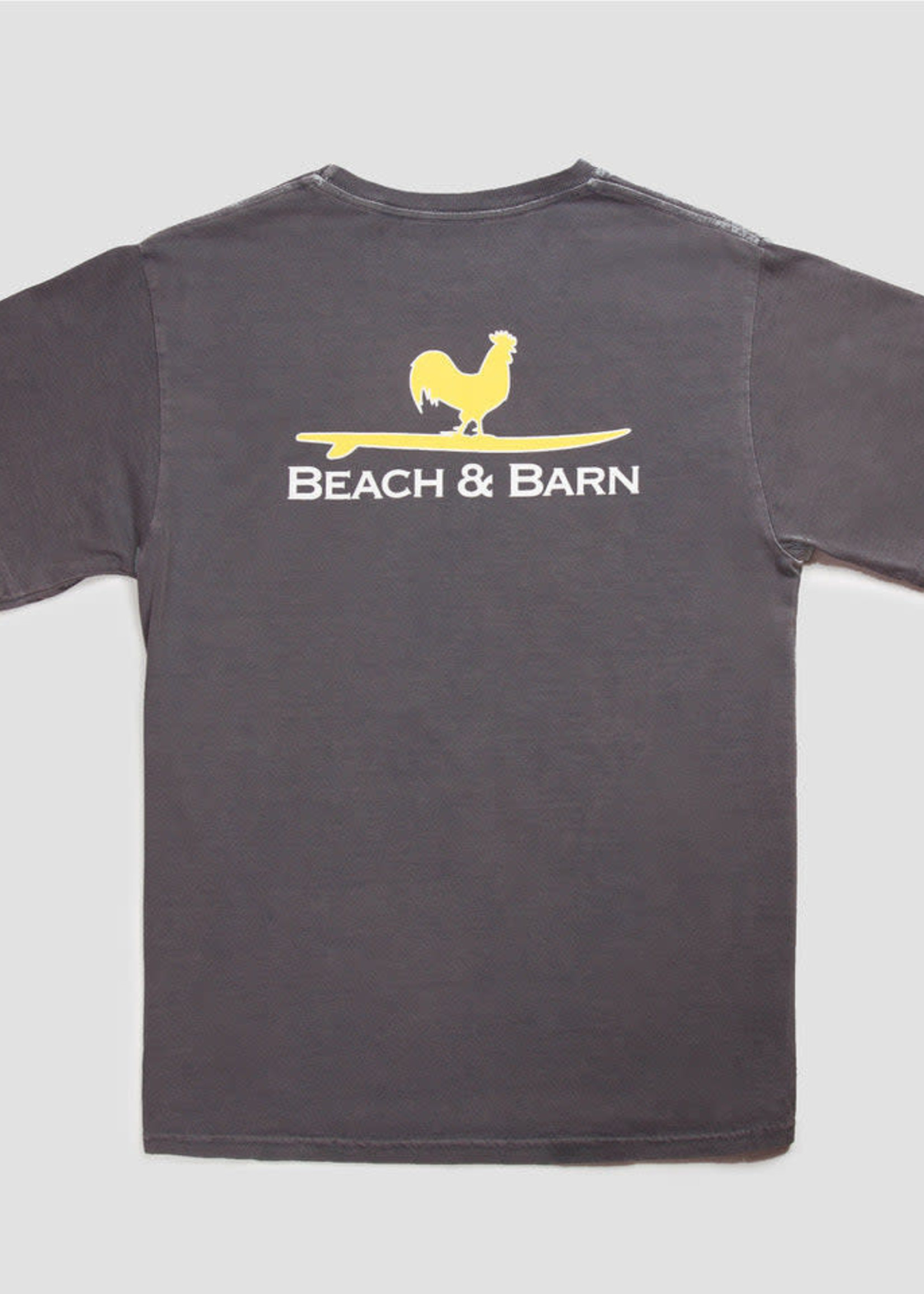 Beach and Barn Surfing Rooster Tee Shirt Graphite